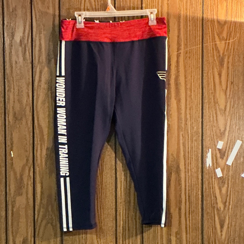 Wonder Woman in Training Leggings - Red and Blue Size XL